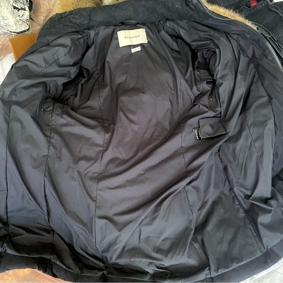 Aritzia Parka Goose Down Asymmetrical Faux Fur Hood Fall Winter Black XXS GUC - Picture 8 of 13